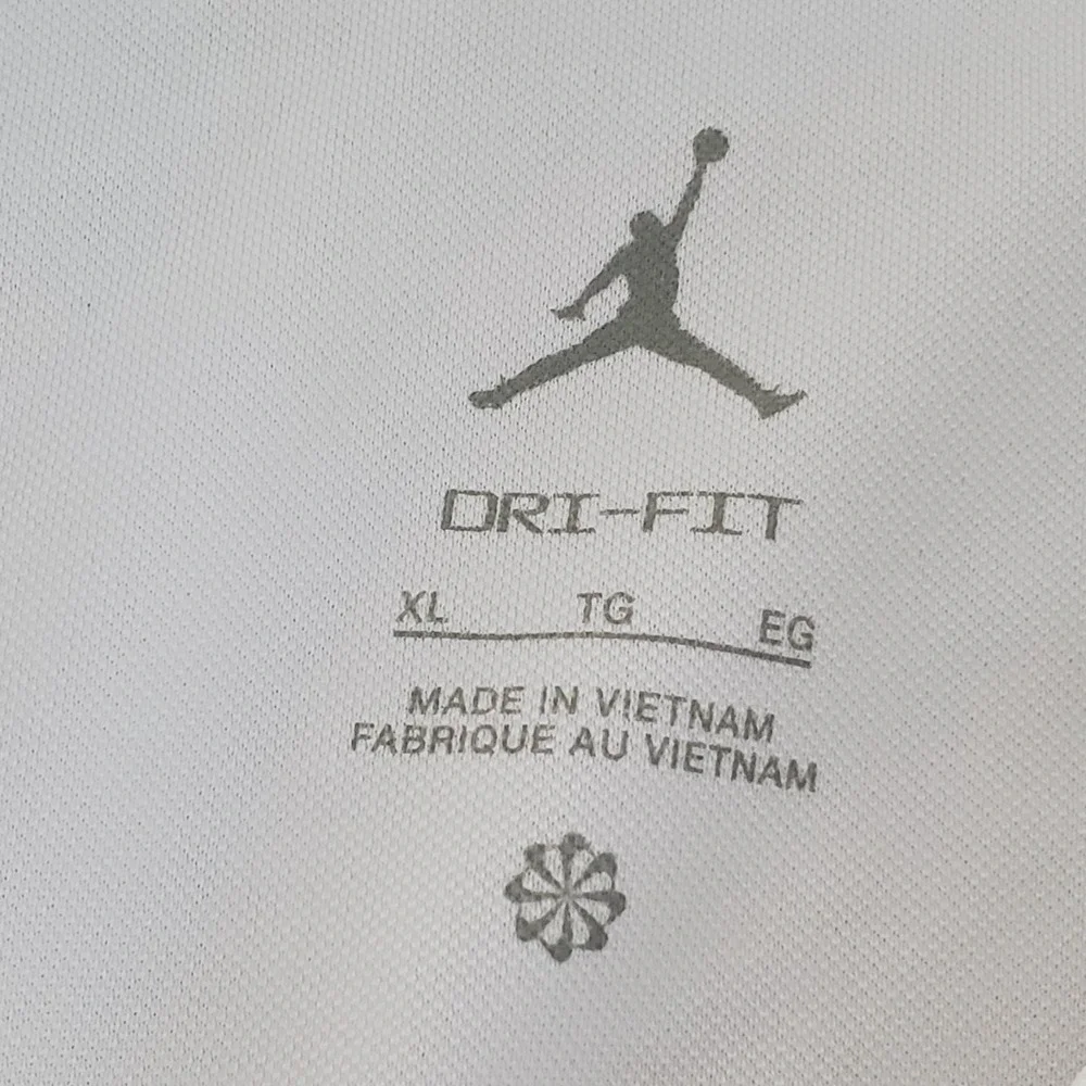 Atlanta‎ Falcons Men's Polo Shirt Size XL White Jordan Dri-FIT Short Sleeve